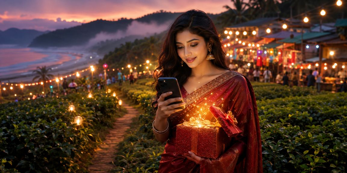 কক্সবাজারের চা বাগানে মোবাইলে jata 7 পেমেন্ট করছেন একজন ব্যবহারকারী